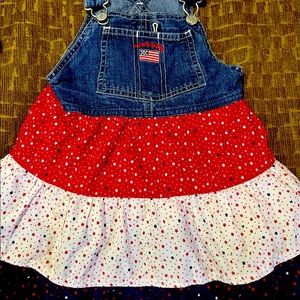 Super fun red white and blue dress by OSHKOSH